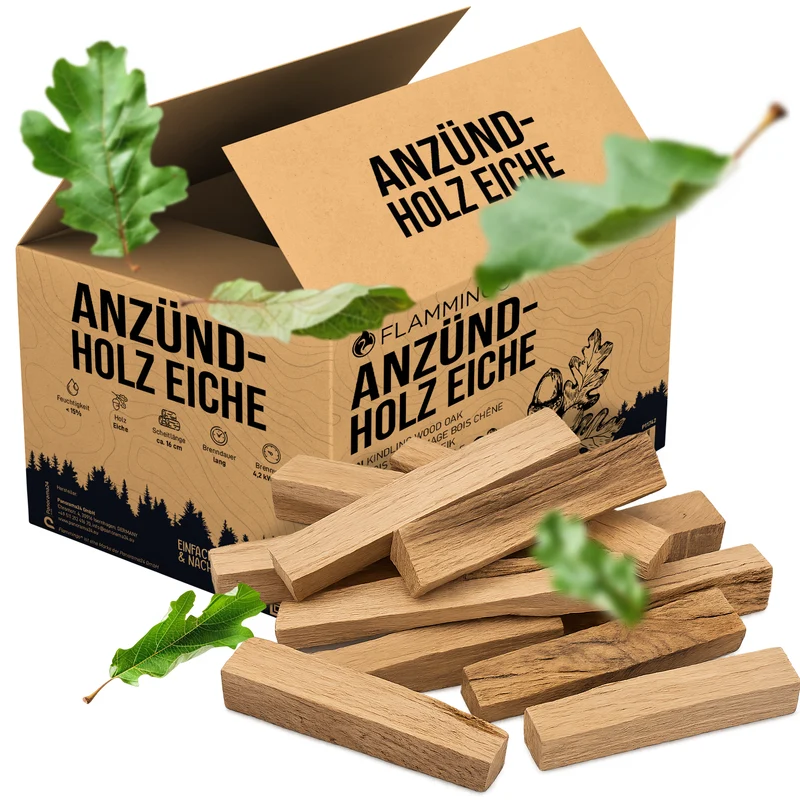 Flammingo® Anzündholz Eiche, 16cm im 30 kg Karton