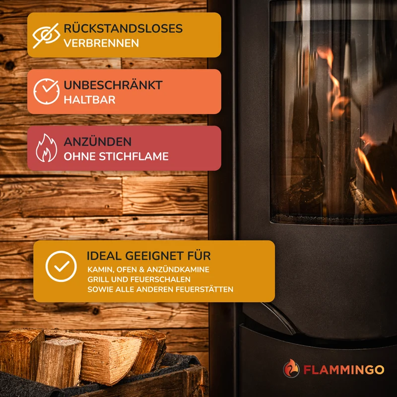 Flammingo® Holzwolle Anzünder (Menge wählbar)