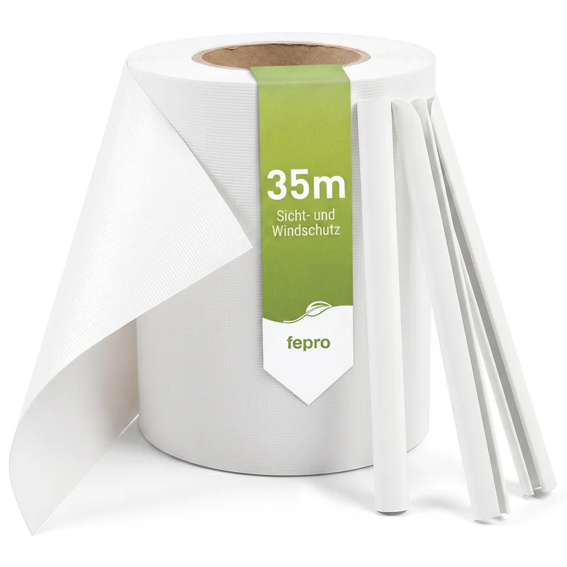 Fepro® PVC Sichtschutzstreifen für Doppelstabmattenzaun, inkl. Befestigungsclips (Farben & Längen wählbar)