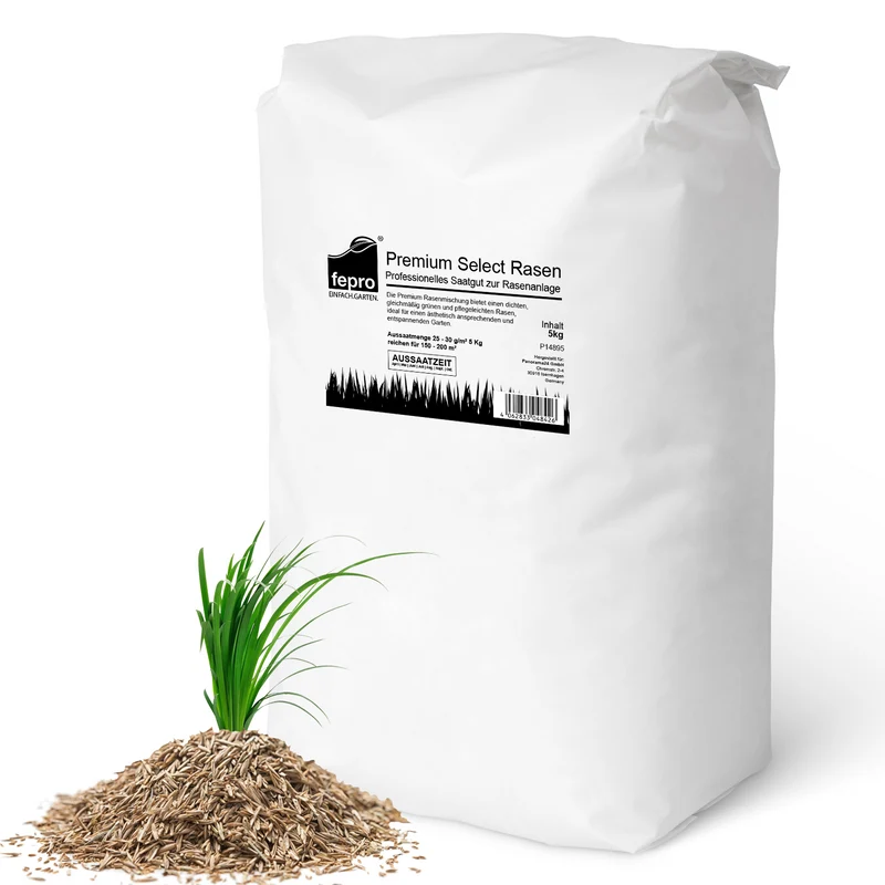 Fepro® Rasenmix Premium Select Mischung und dürreresistenter Trockenrasen für ca. 40 - 800 m²