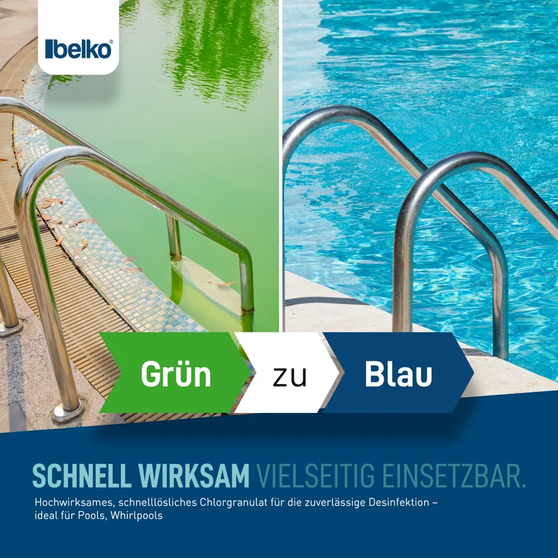 Belko® Chlorgranulat – Schnelllösliches Poolchlor für Pool & Whirlpool