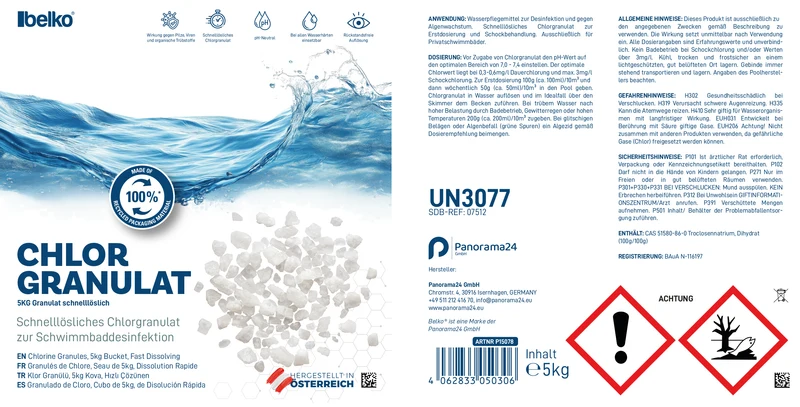 Belko® Chlorgranulat – Schnelllösliches Poolchlor für Pool & Whirlpool