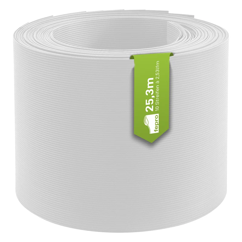 Fepro® Sichtschutzstreifen Weiß RAL9010 10x 2,525m