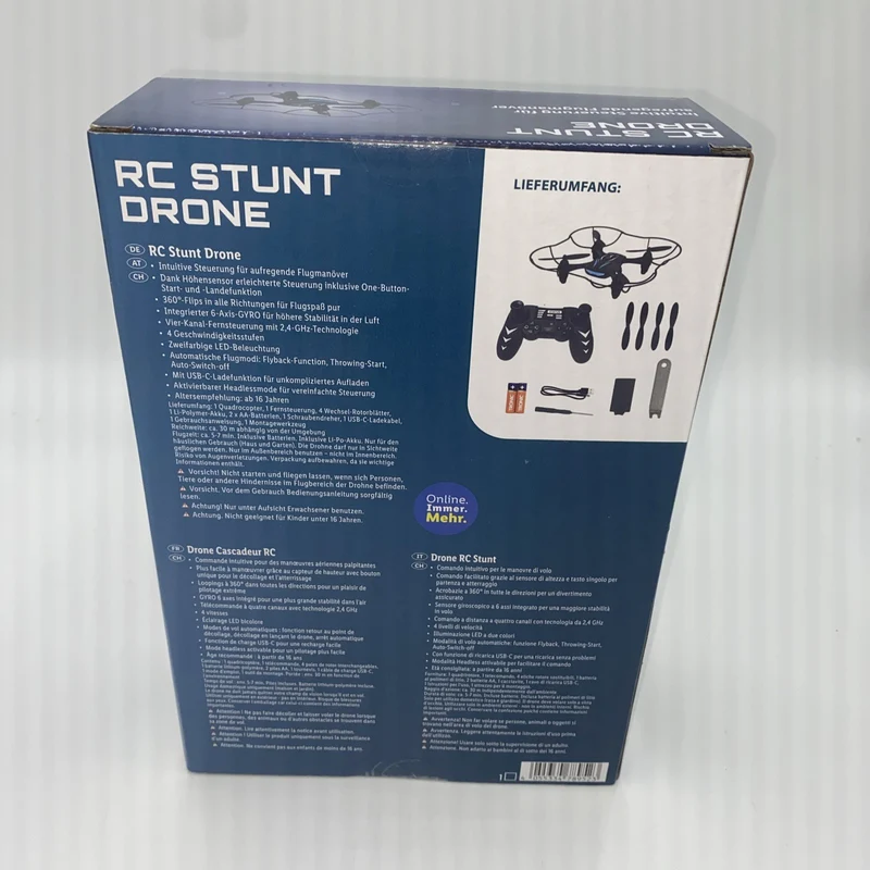 RC Stunt Drone Quadrocopter 4 Geschwindigkeit 360°-Flips LED 6-Axis-GYRO NEU