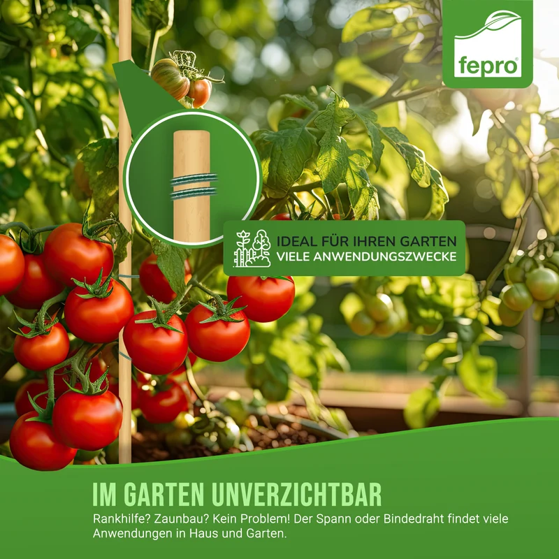 Fepro® Spanndraht Bindedraht Draht Basteldraht Maschendraht Zaundraht Drahtring