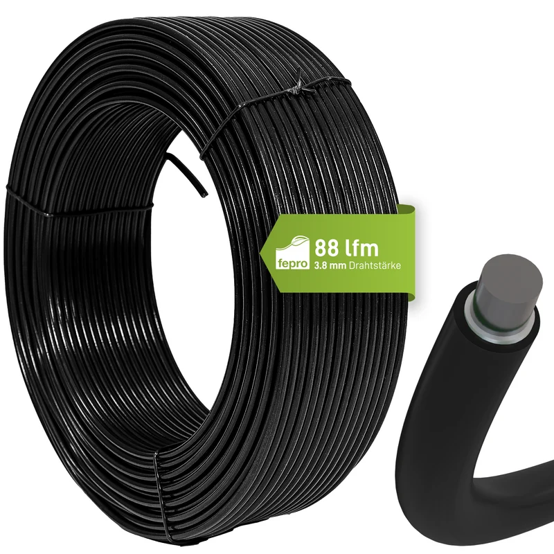Fepro® Spanndraht Bindedraht Draht Basteldraht Maschendraht Zaundraht Drahtring