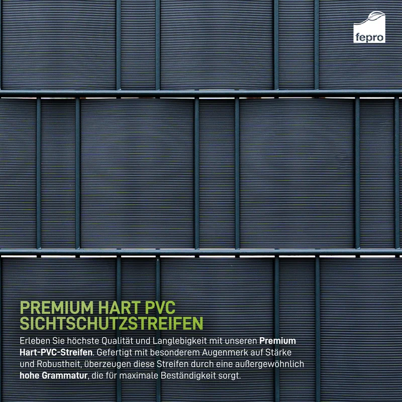 Fepro® Sichtschutzstreifen Anthrazit RAL7016 10x 2,525m