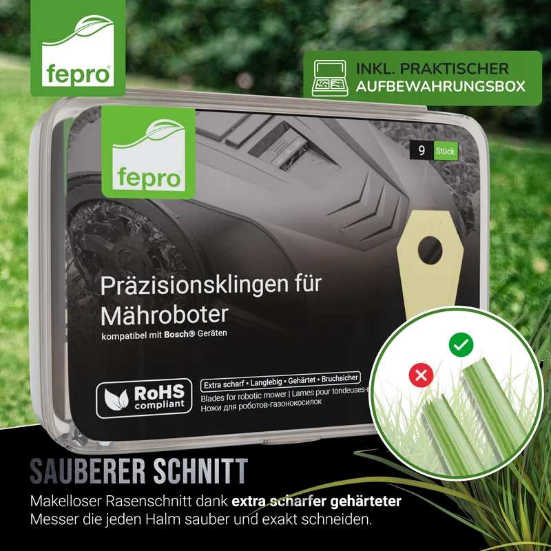 Fepro® Profi Ersatzmesser für Mähroboter