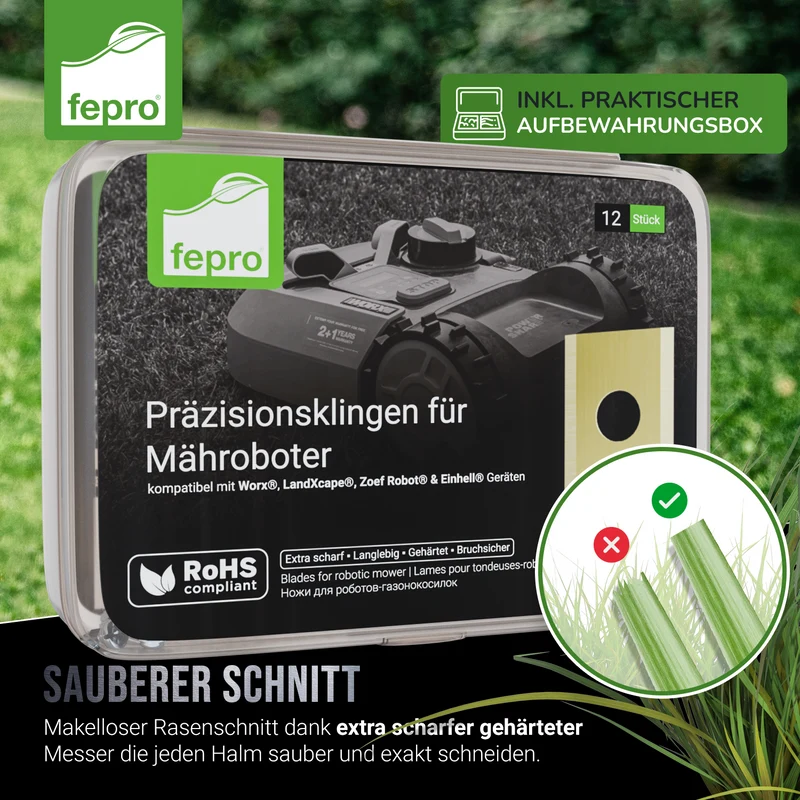 Fepro® Profi Ersatzmesser für Mähroboter