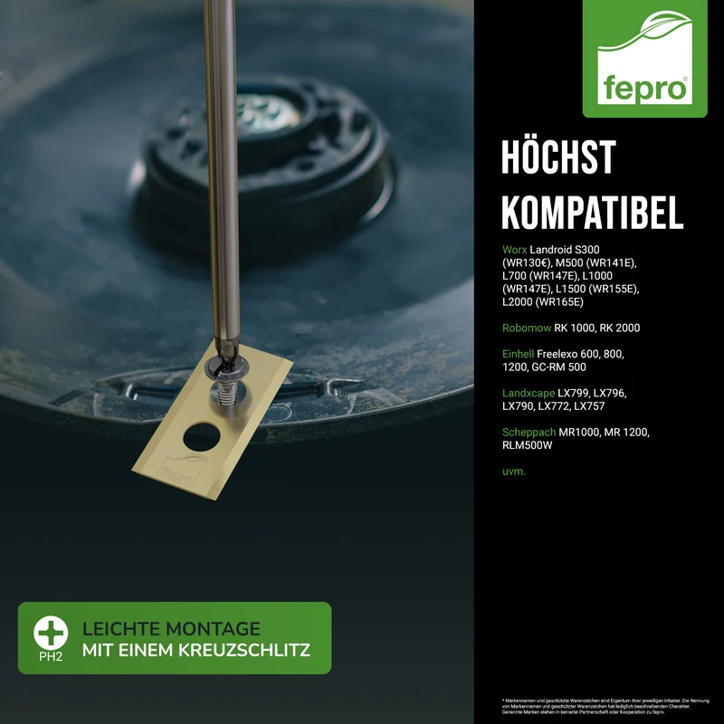 Fepro® Profi Ersatzmesser für Mähroboter