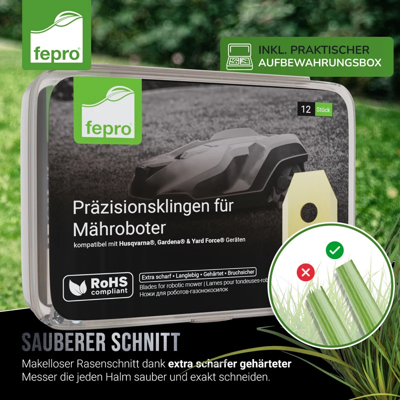 Fepro® Profi Ersatzmesser für Mähroboter