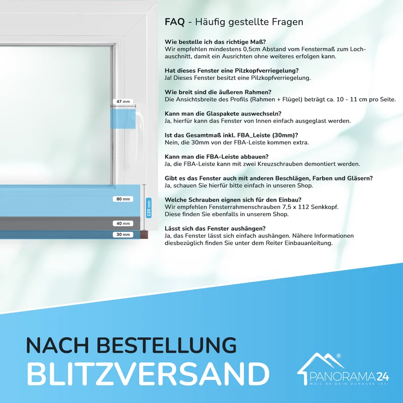 P24® Kellerfenster Kunststofffenster 3-Fach 70mm Proline, Anthrazit