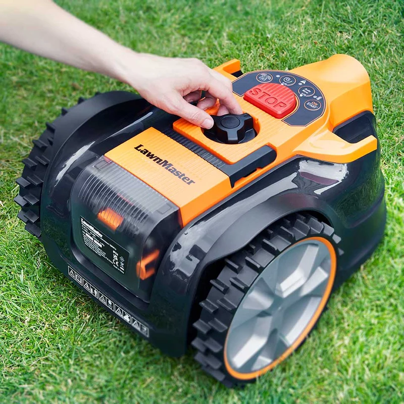 LawnMaster OcuMow® DM16-300 | MX 24V Drop and Mow Robotic Lawnmower and Cordless Grass Trimmer Set