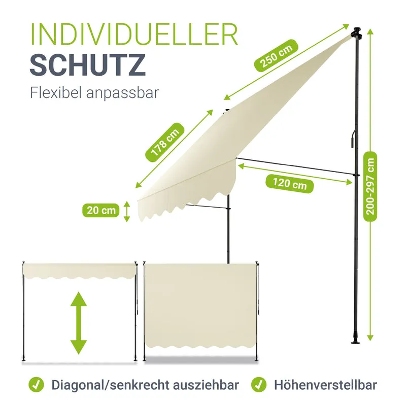 Klemmmarkise Kapstadt mit Handkurbel