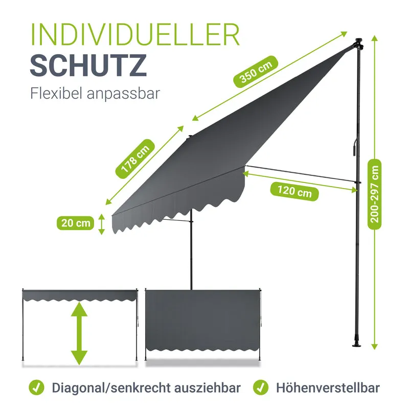 Klemmmarkise Kapstadt mit Handkurbel