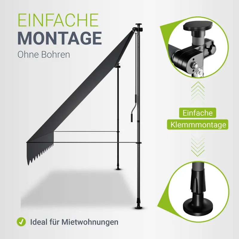 Klemmmarkise Kapstadt mit Handkurbel