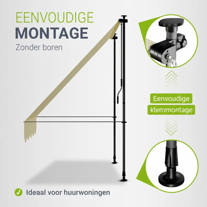 Klemmmarkise Kapstadt mit Handkurbel