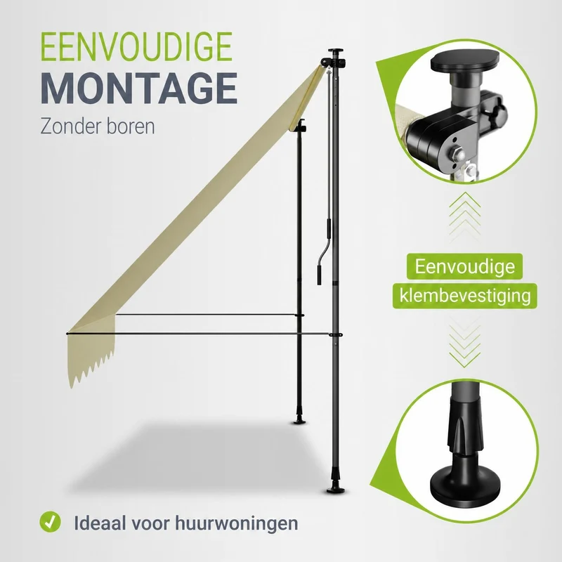 Klemmmarkise Kapstadt mit Handkurbel