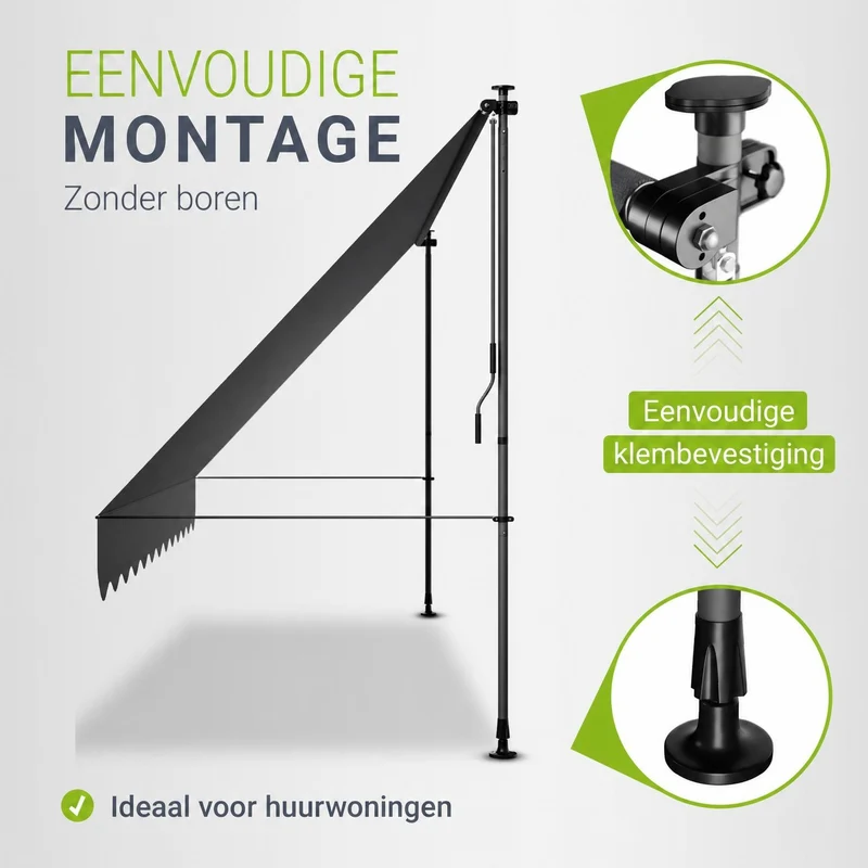 Klemmmarkise Kapstadt mit Handkurbel