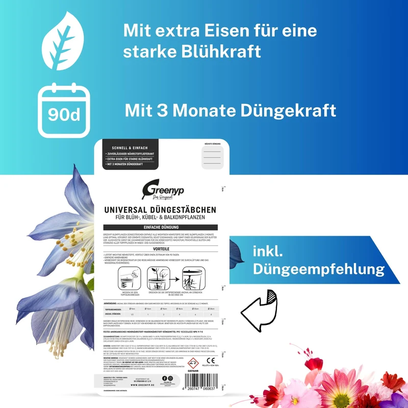Blühpflanzen Düngestäbchen