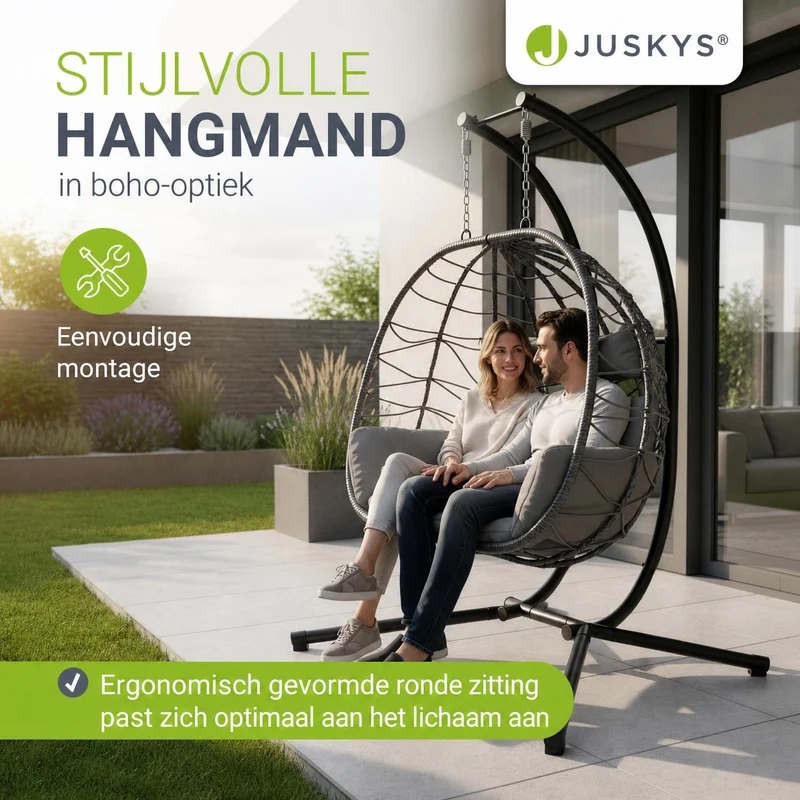 Polyrattan Doppelhängesessel Aria