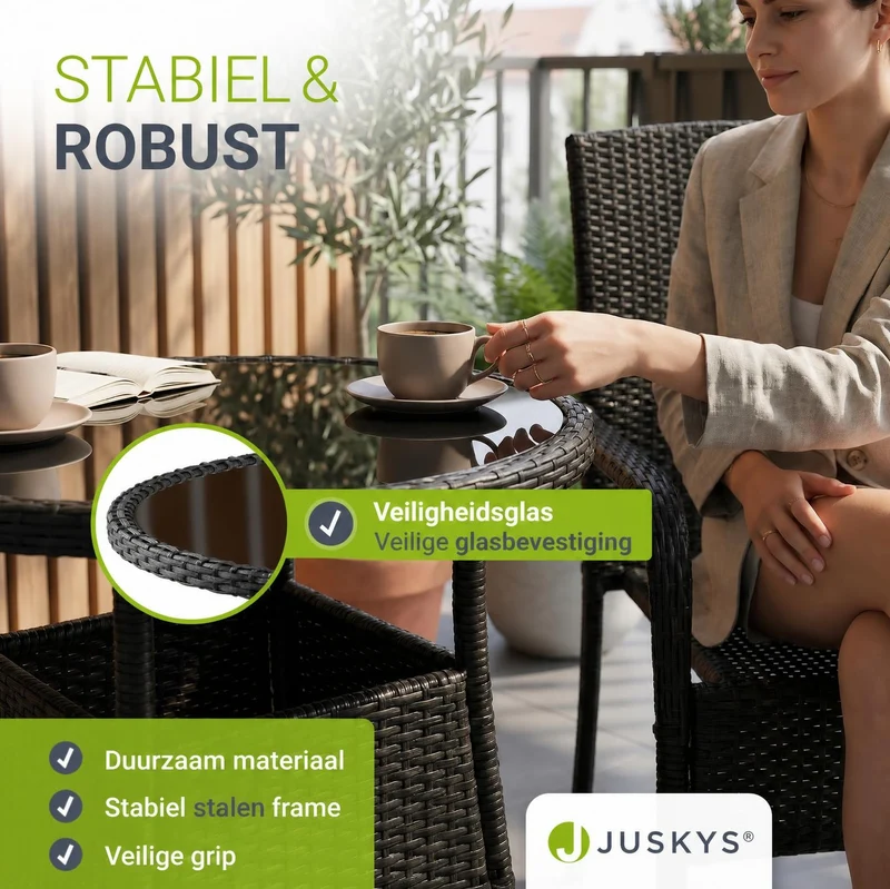 Runder Polyrattan Gartentisch Yoro