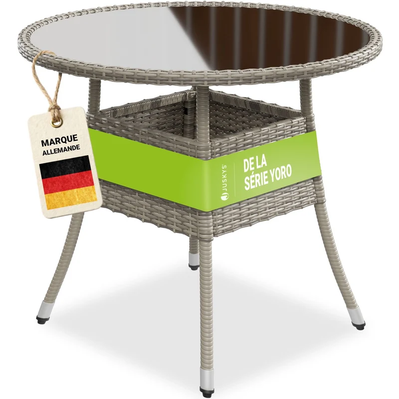 Runder Polyrattan Gartentisch Yoro