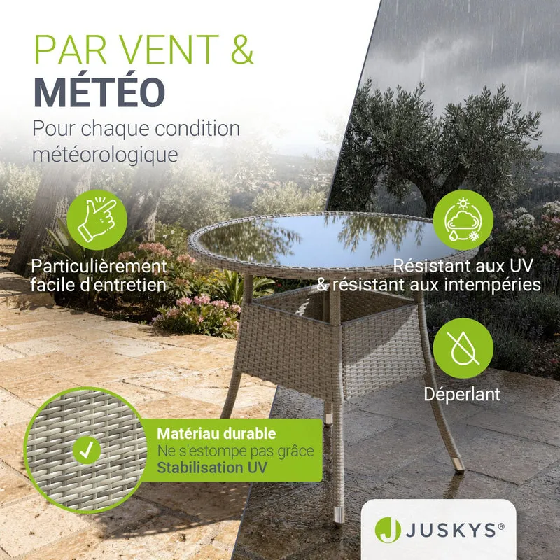 Runder Polyrattan Gartentisch Yoro