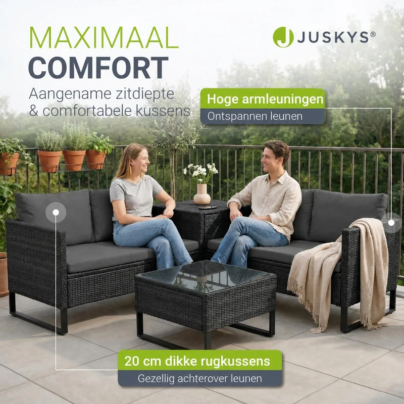 Gartenlounge für 4 Personen Santorini