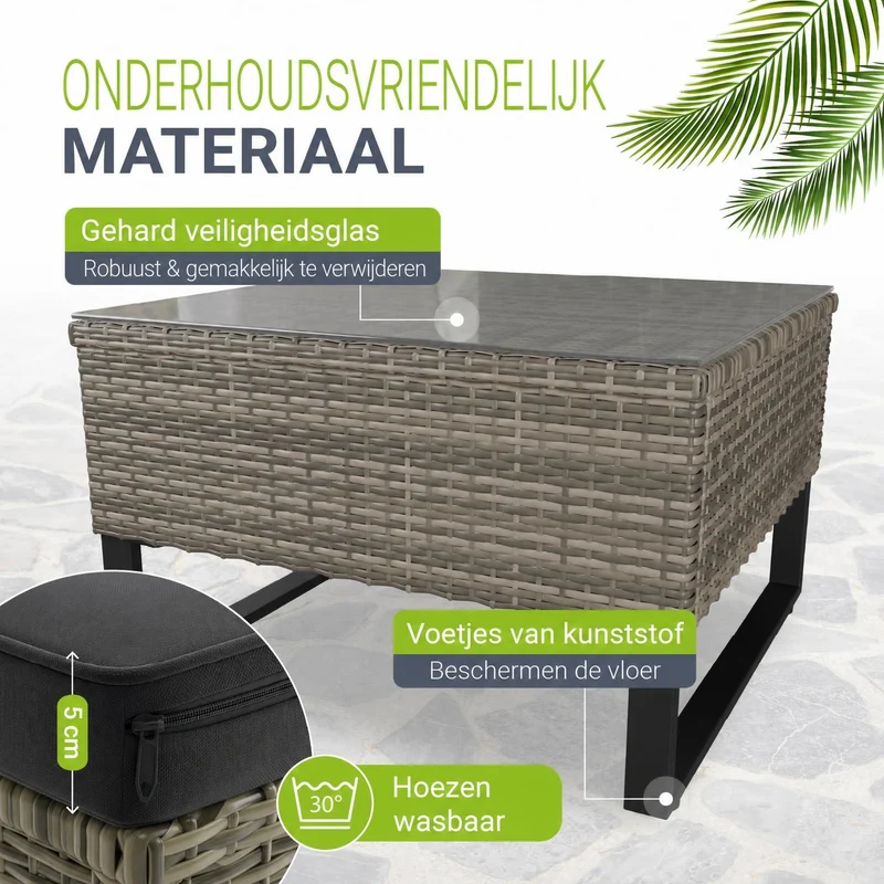 Gartenlounge für 4 Personen Santorini