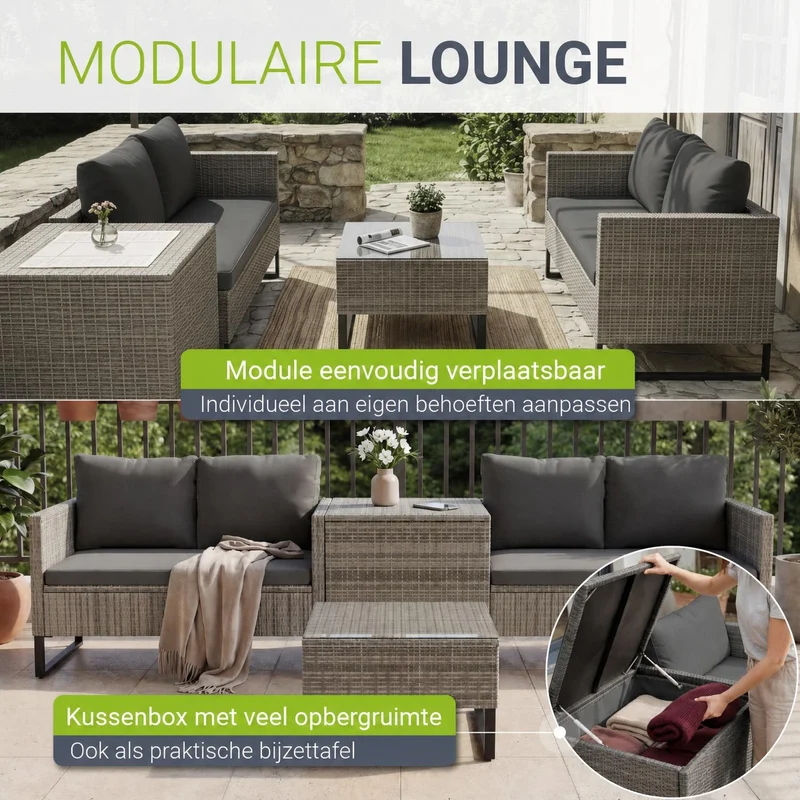 Gartenlounge für 4 Personen Santorini