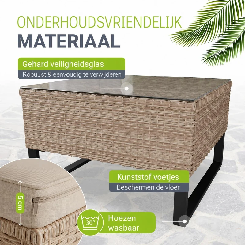 Gartenlounge für 4 Personen Santorini