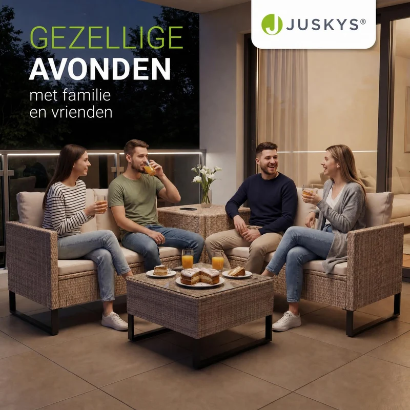 Gartenlounge für 4 Personen Santorini