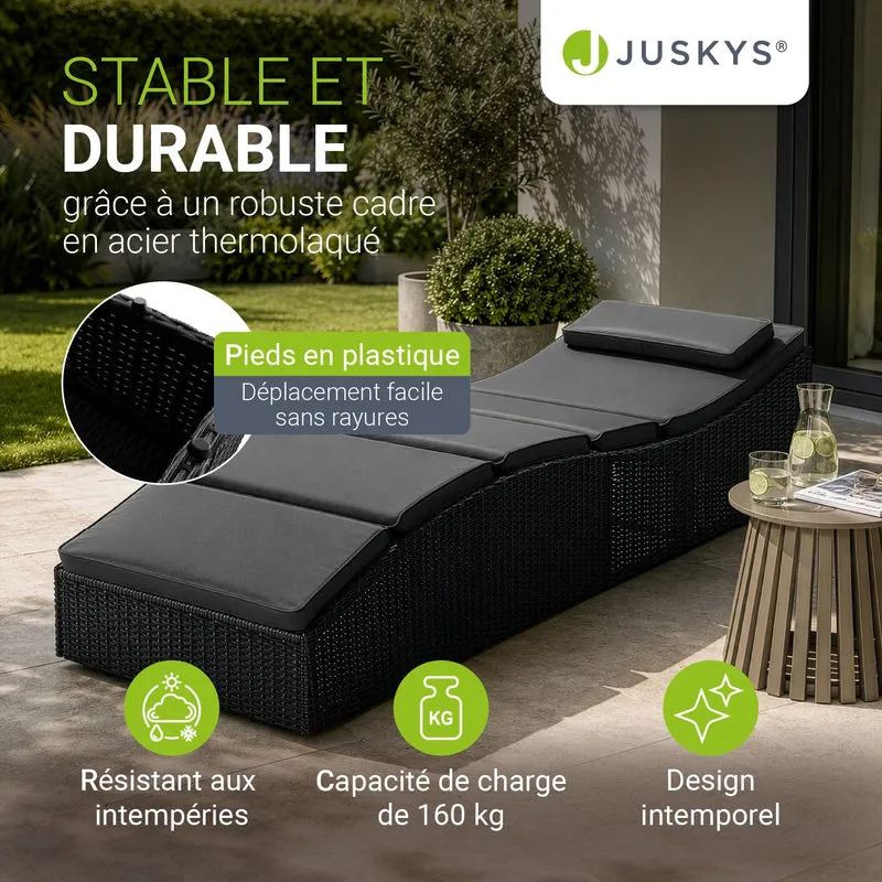 Faltbare Polyrattan Sonnenliege Lamia
