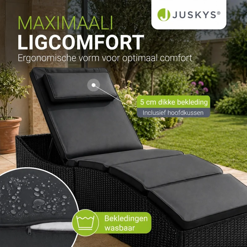 Faltbare Polyrattan Sonnenliege Lamia