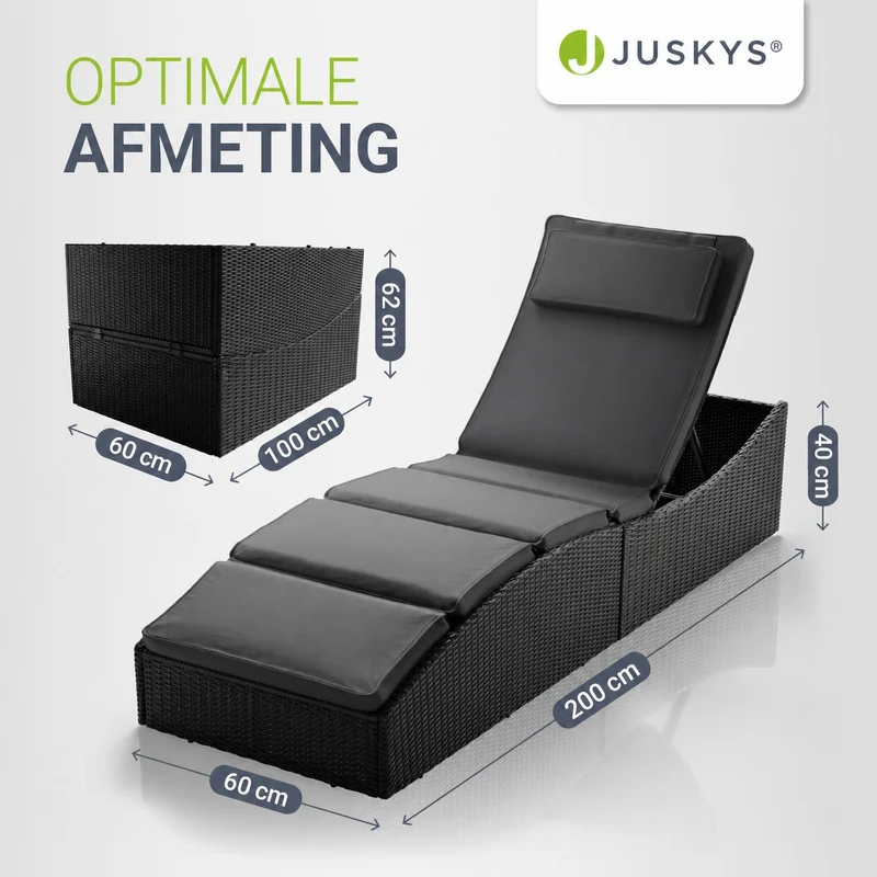 Faltbare Polyrattan Sonnenliege Lamia