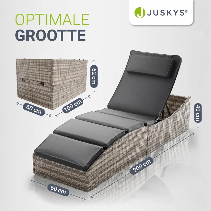Faltbare Polyrattan Sonnenliege Lamia