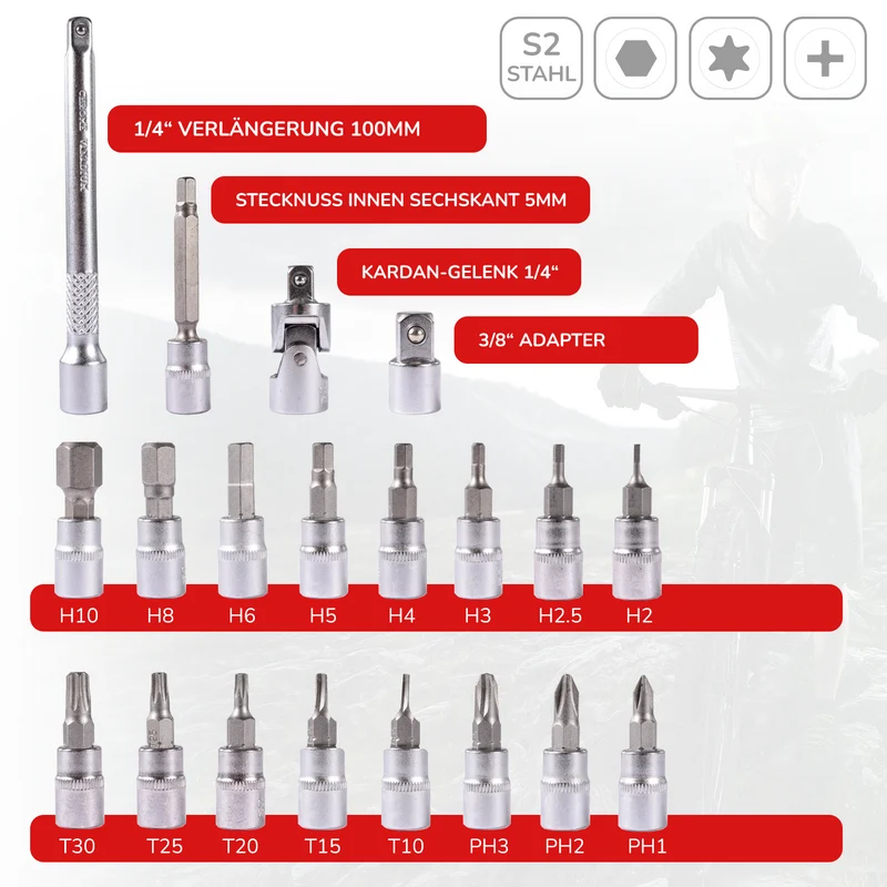 Belko® Drehmomentschlüssel Set 1/4", 5-30 Nm