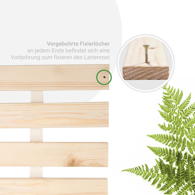 P24® Rollrost Lattenrost Premium mit 23 Holzlatten (Größe wählbar)