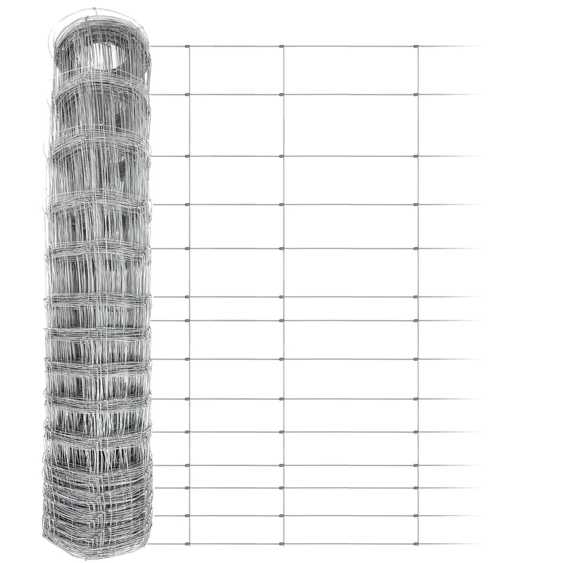 P24® Wildzaun Forstzaun Weidezaun 50m Rollen inkl. 10m Spanndraht (Abmessungen wählbar)