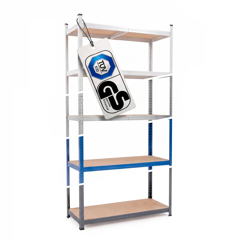 Belko® Schwerlastregal C114, 180x90x40 cm, 5 Böden, 175kg Tragkraft pro Boden, (Farbe wählbar) - Lagerregal, Steckregal