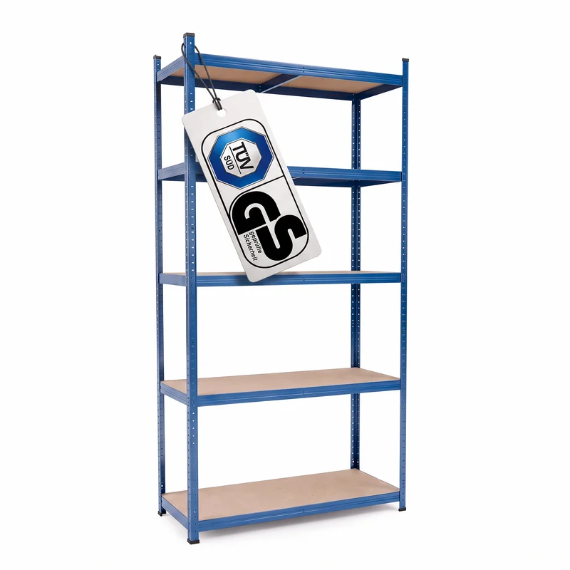 Belko® Schwerlastregal C114, 180x90x40 cm, 5 Böden, 175kg Tragkraft pro Boden, (Farbe wählbar) - Lagerregal, Steckregal