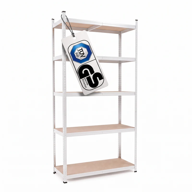 Belko® Schwerlastregal C114, 180x90x40 cm, 5 Böden, 175kg Tragkraft pro Boden, (Farbe wählbar) - Lagerregal, Steckregal