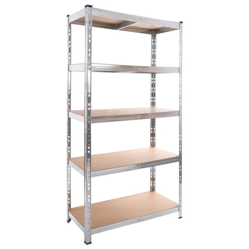 Belko® Schwerlastregal Premium P114, 180x90x40 cm, 5 Böden, 175kg Tragkraft pro Boden, verzinkt mit Schmetterlings-Stecksystem - Lagerregal, Steckregal