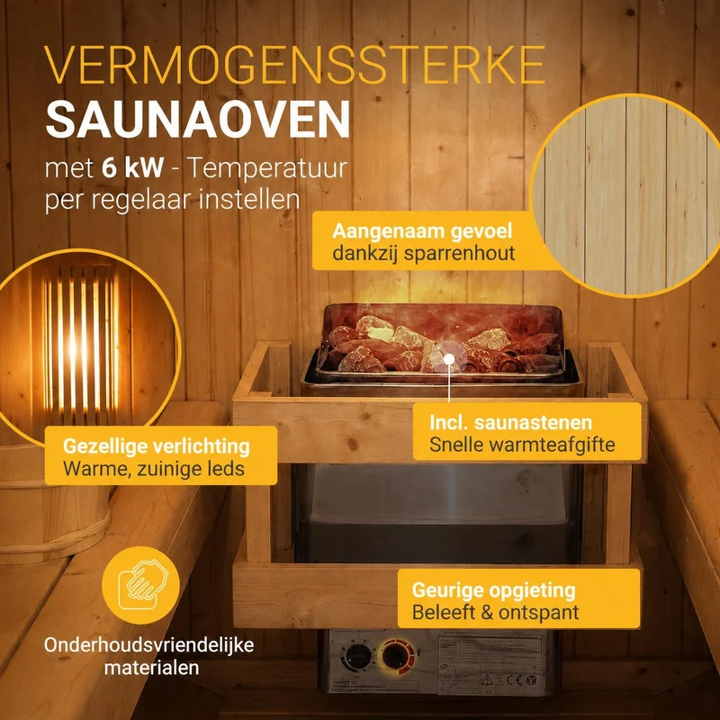 Fasssauna Spitzbergen mit Saunaofen