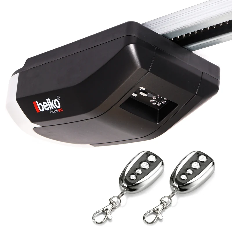 Belko® Garagentorantrieb EcoLift 800 für Schwing- & Roll-Tore bis 12m², inkl. 2 Fernbedienungen 433 Mhz, Kraft 800 N, Notentriegelung, Softstart-/Softstopp-Automatik, LED, Zyklenalarm uvm.