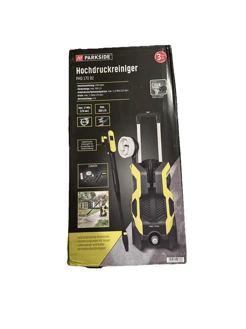 Parkside Hochdruckreiniger PHD 170 B2 Flächenreiniger 2400 W + SPRITZSCHUTZ NEU