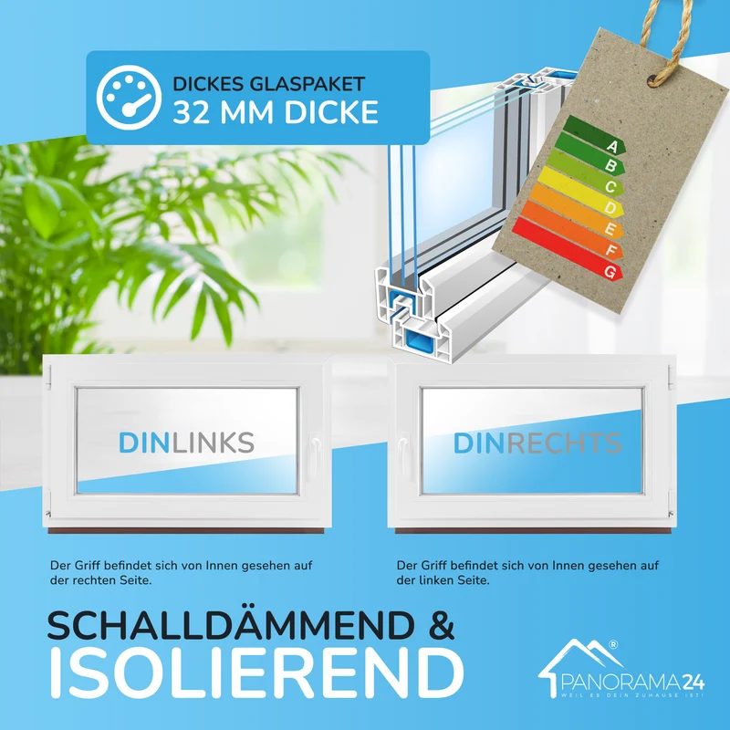 P24® Kellerfenster Kunststofffenster 2-Fach 60mm Slimline, Anthrazit