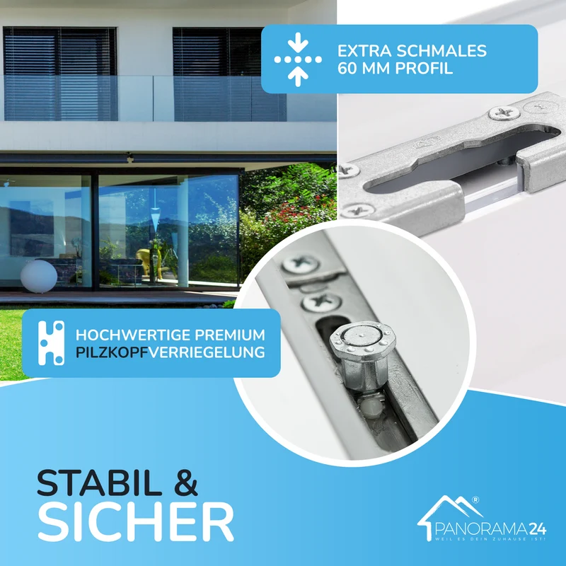 P24® Kellerfenster Kunststofffenster 3-fach 60mm Slimline, weiß