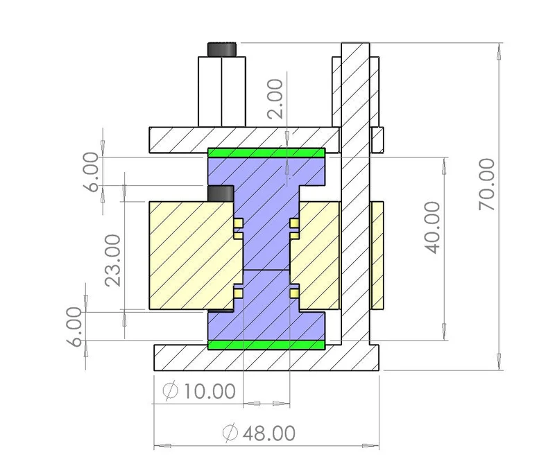 Standard-Druckprüfvorrichtung und Testzellensatz für Festkörperbatterien, Modell GT01 TC